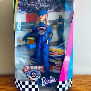 50th Anniversary NASCAR Barbie- NIB